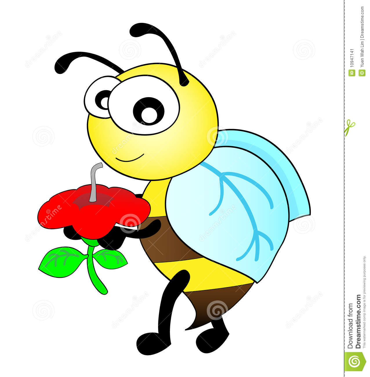 1276x1300 Bee And Flower Drawing