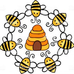 250x250 Beehive Drawing Black And White Hair Line A Iydunetwork