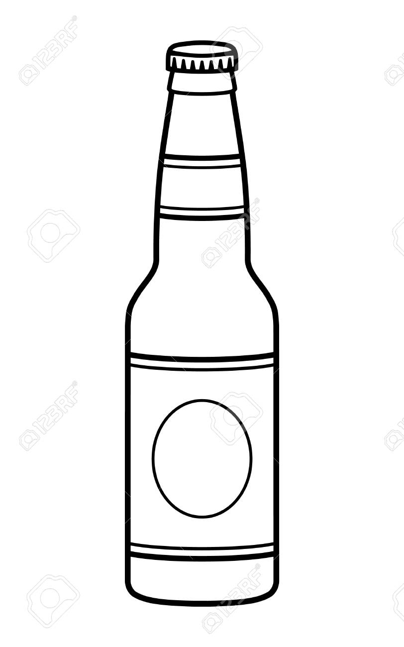 812x1300 Beer Bottle Clipart Black And White