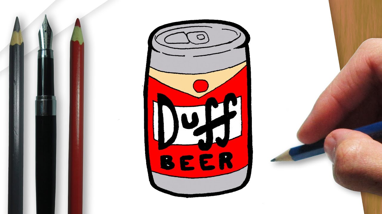 1280x720 How To Draw A Duff Beer From The Simpsons
