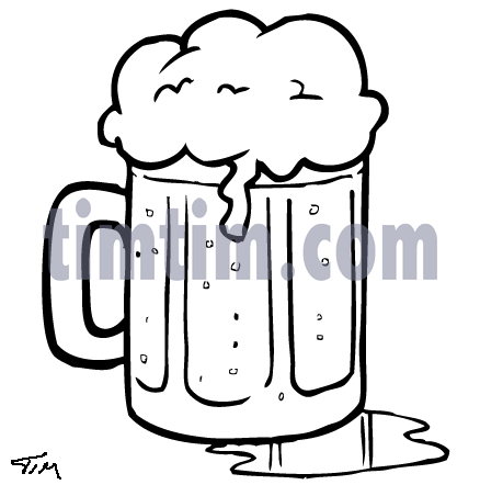 438x442 Free Drawing Of Beer Bw From The Category Cooking Food Drink