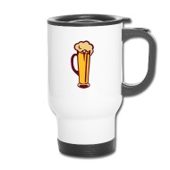 190x190 Beer Drawing Alcohol Glass Travel Mug Spreadshirt