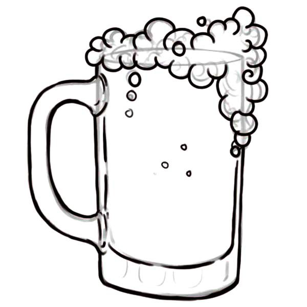 600x600 beer mug old drawing style mug of beer with a lot of foam pictures