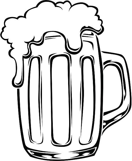 500x612 Beer Mug Clipart Black And White