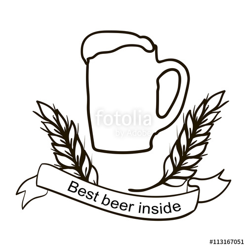 500x500 Beer Mug With Ears Of Corn Stock Image And Royalty Free Vector