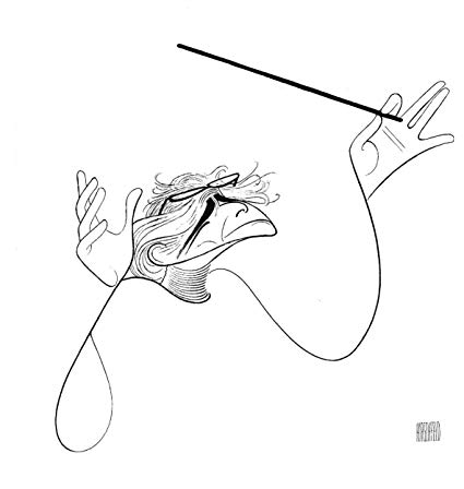 425x448 al hirschfeld's leonard bernstein conducts beethoven hand signed