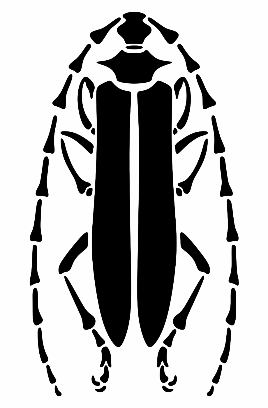 920x1400 Longhorn Beetle Stencil Pattern