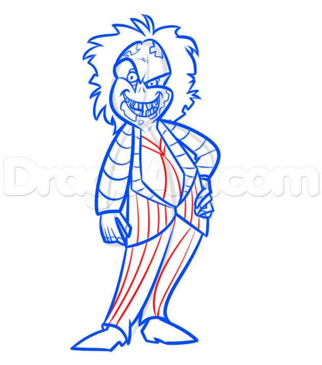 631x717 Step How To Draw Beetlejuice