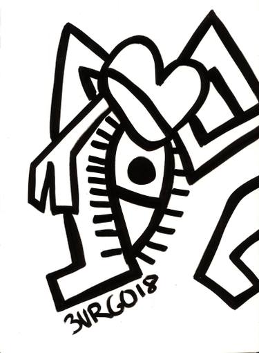 375x510 Upside Down Monster Drawing