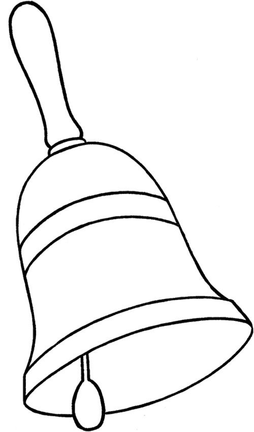 500x851 Bell Drawing Colouring For Free Download