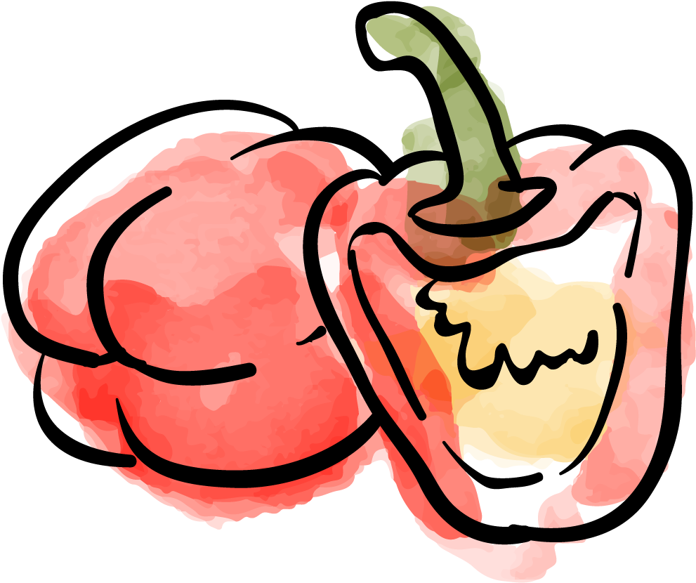 991x830 Drawing Vegetable Bell Pepper Transparent Png Clipart Free