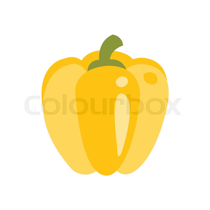 800x800 Full Fresh Yellow Bell Pepper Stock Vector Colourbox