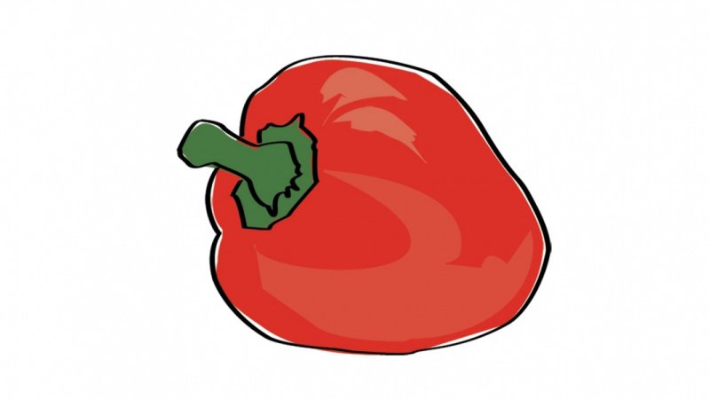 800x450 Red Bell Pepper Drawing Skillshare Projects