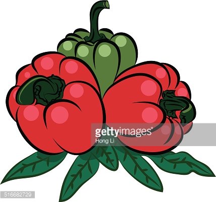428x401 Vector Drawing Of Pepper Premium Clipart