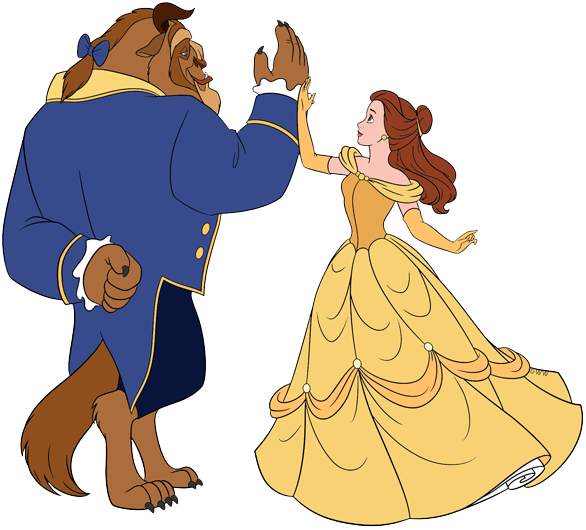 586x530 Collection Of Free Dancing Drawing Beauty And The Beast Download