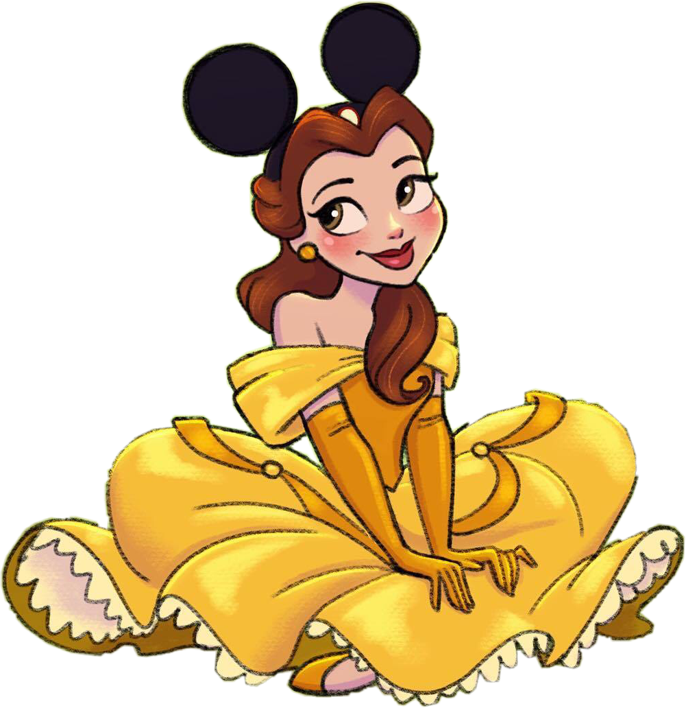 1001x1032 Disney Belle Mickeyears Cute Drawing