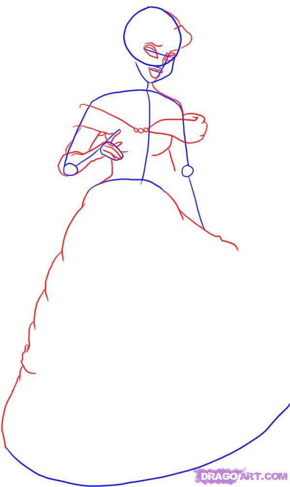 598x1003 How To Draw Belle, Step