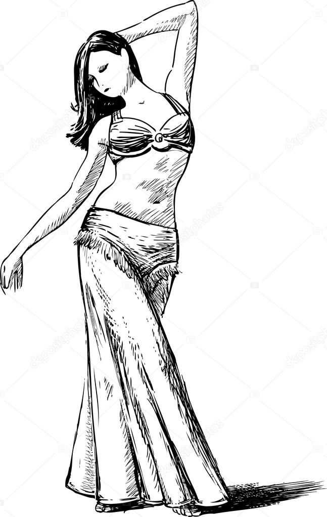 647x1022 Belly Dancer Drawings