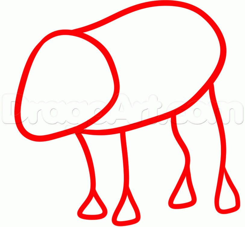 813x751 Draw A Pig, Step