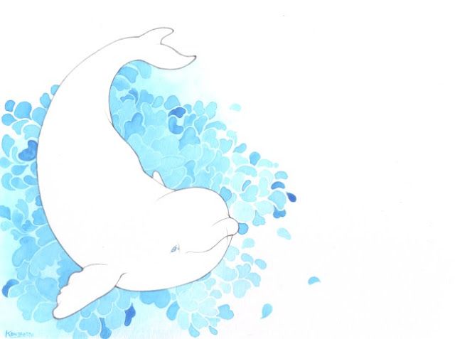 640x477 anneris kondratas beluga whale watercolor art watercolor whale