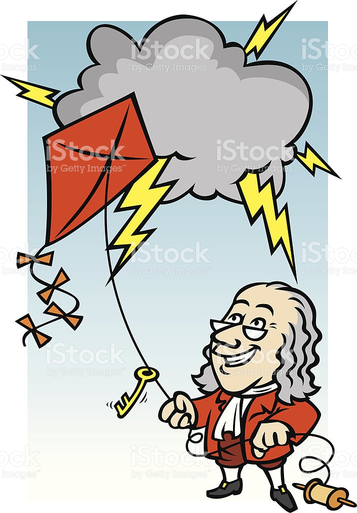 714x1024 Ben Franklin Kite Clipart