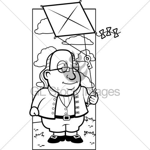 500x500 Ben Franklin Kite Gl Stock Images