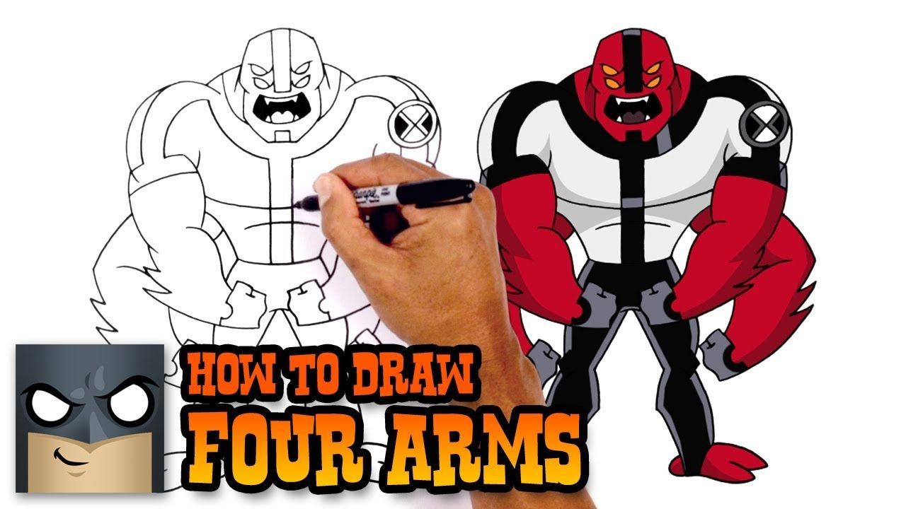 1280x720 how to draw four arms ben ben art, drawings, drawing