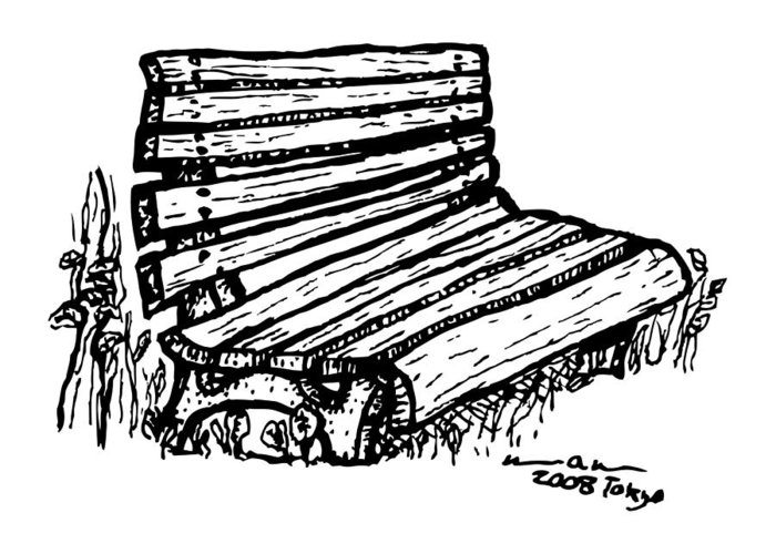 700x500 Bench Greeting Card For Sale