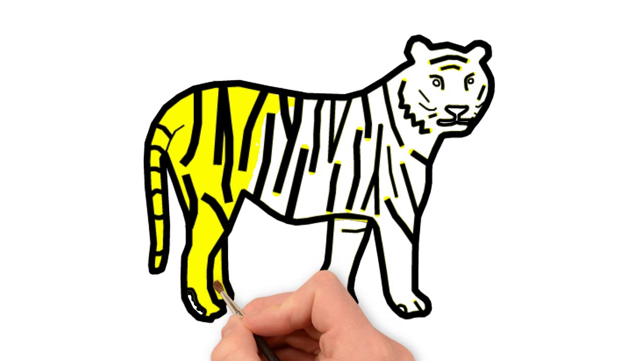 1280x720 how to draw and coloring royal bengal tiger for kids royal bengal