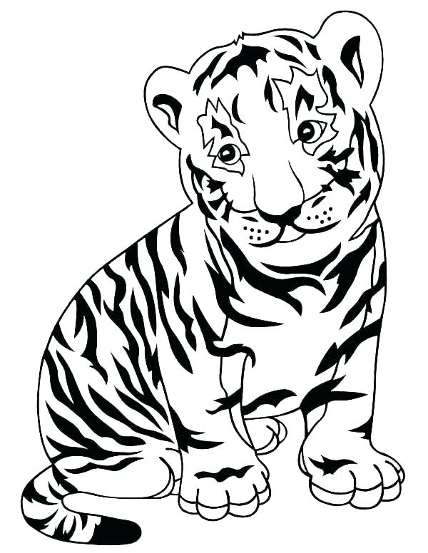 600x776 Free Tiger Coloring Pages