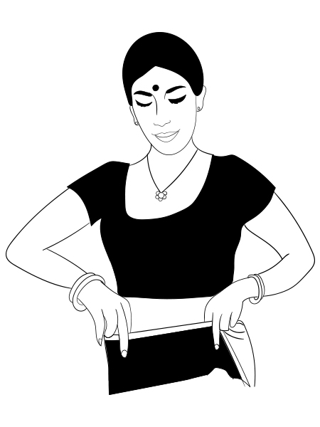 450x600 how to wear a saree in bengali style