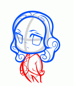 262x302 How To Draw Chibi Benjamin Franklin, Step