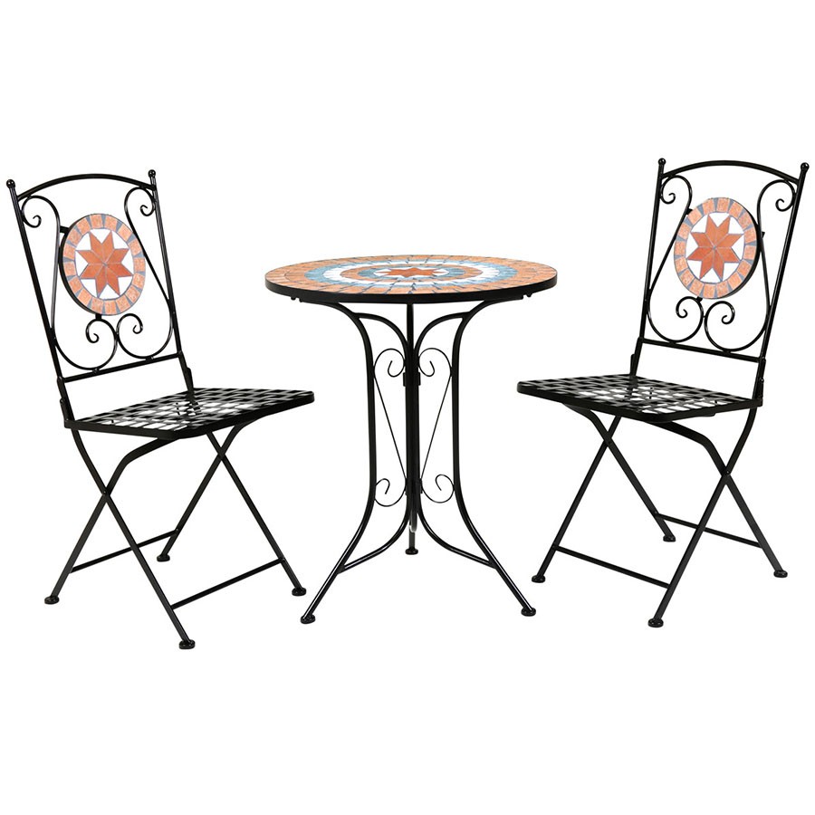 900x900 Charles Bentley Terracotta Piece Bistro Set Robert Dyas