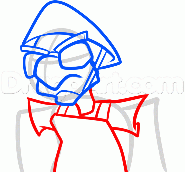 645x602 Draw Bentley From Sly Cooper, Step