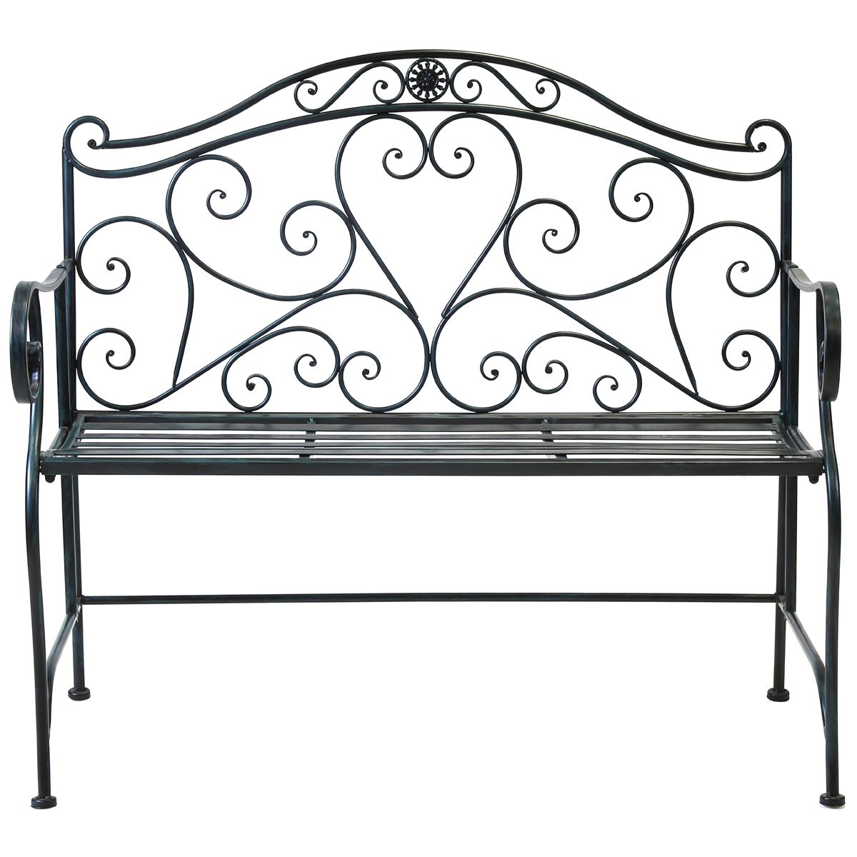1200x1200 Bentley Garden Seater Wrought Iron Bench Metal Outdoor Seat
