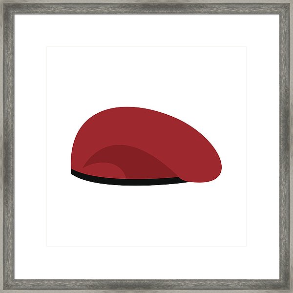 600x600 Beret Military Red Soldiers Cap Army Hat War Barret Framed