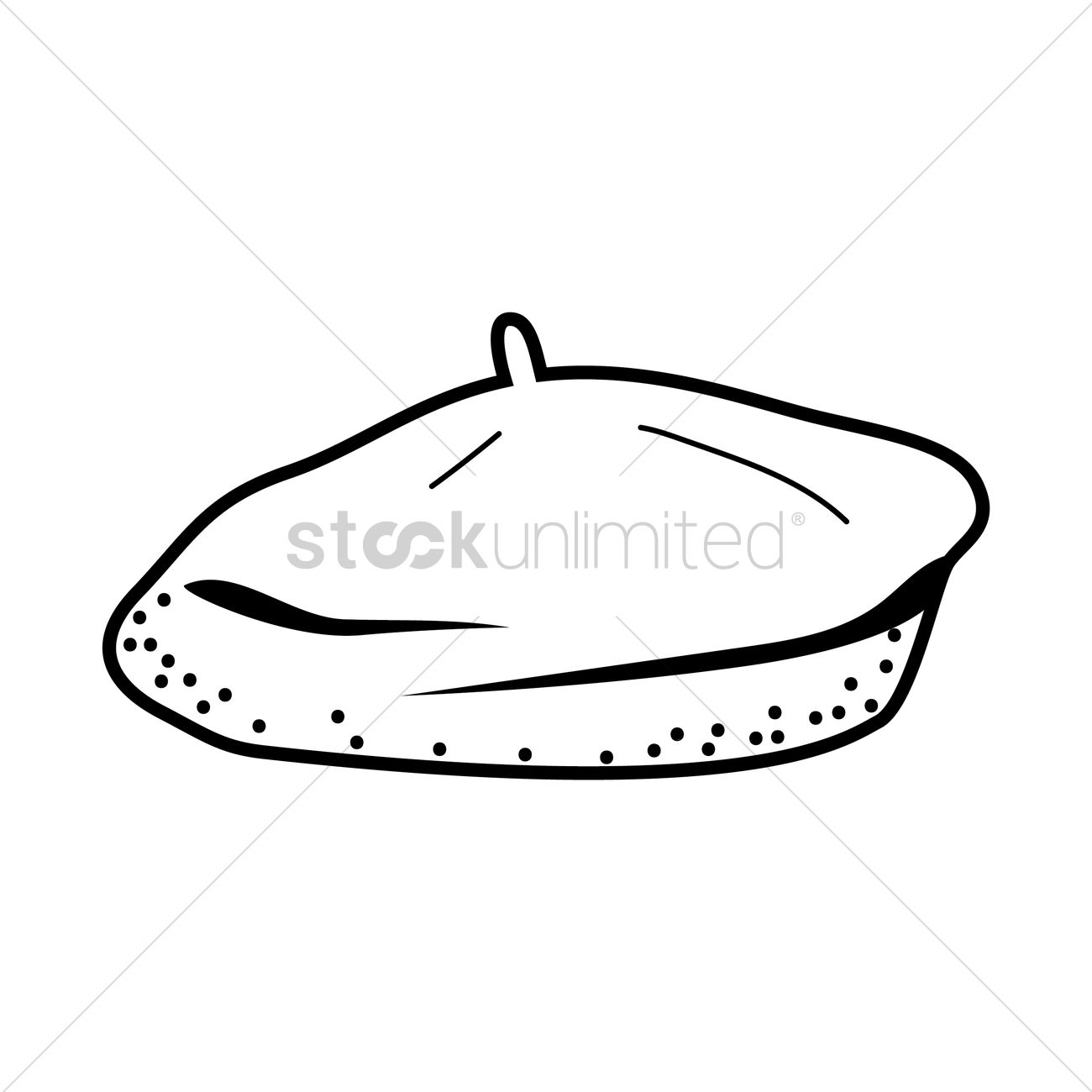 1300x1300 Beret Vector Image