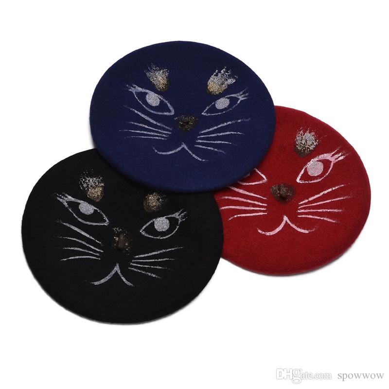 800x800 Womens Basque Beret Soft Wool Felt Classic French Hat Hand