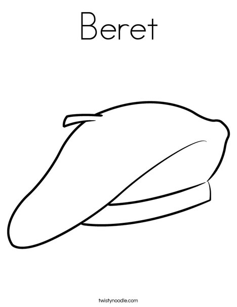 468x605 Beret Coloring Page