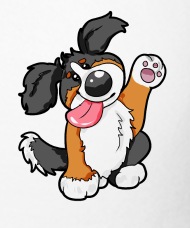 190x228 Bernese Mountain Dog Puppy Gift Present Cartoon Women's Polo Shirt