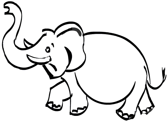 550x400 Elephant Drawing For Kids