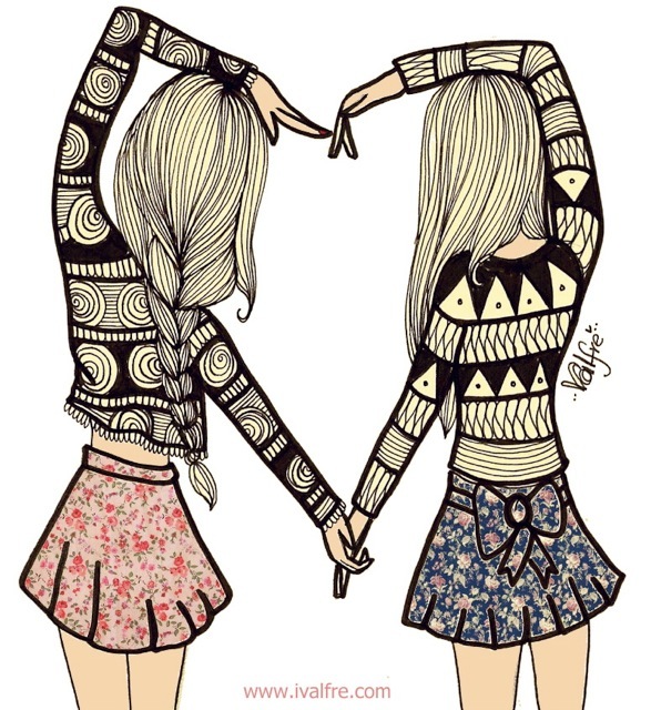 587x640 Best Friend Drawings Tumblr Free Image