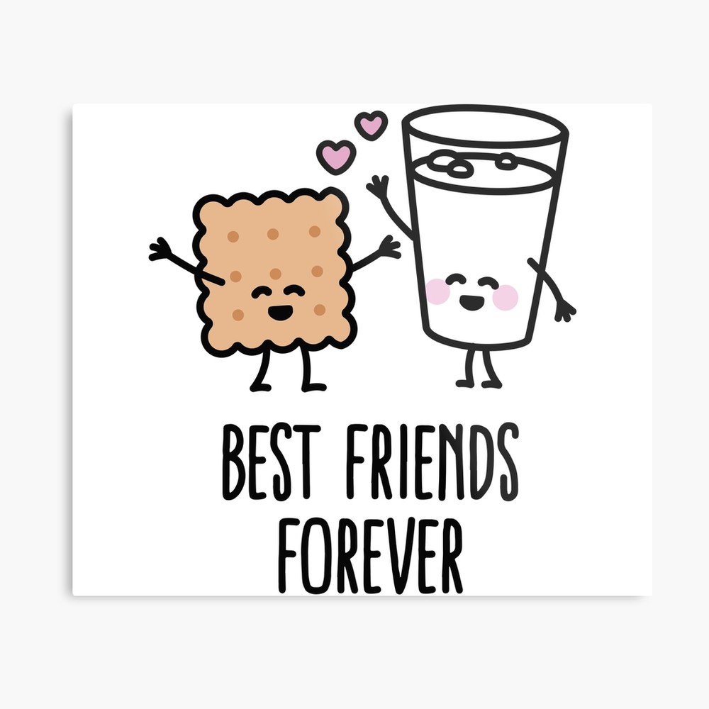 1000x1000 Best Friends Forever Metal Print