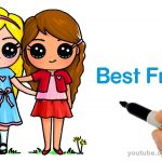 150x150 How To Draw Two Cute Girls Easy Best Friends Forever Youtube Cute