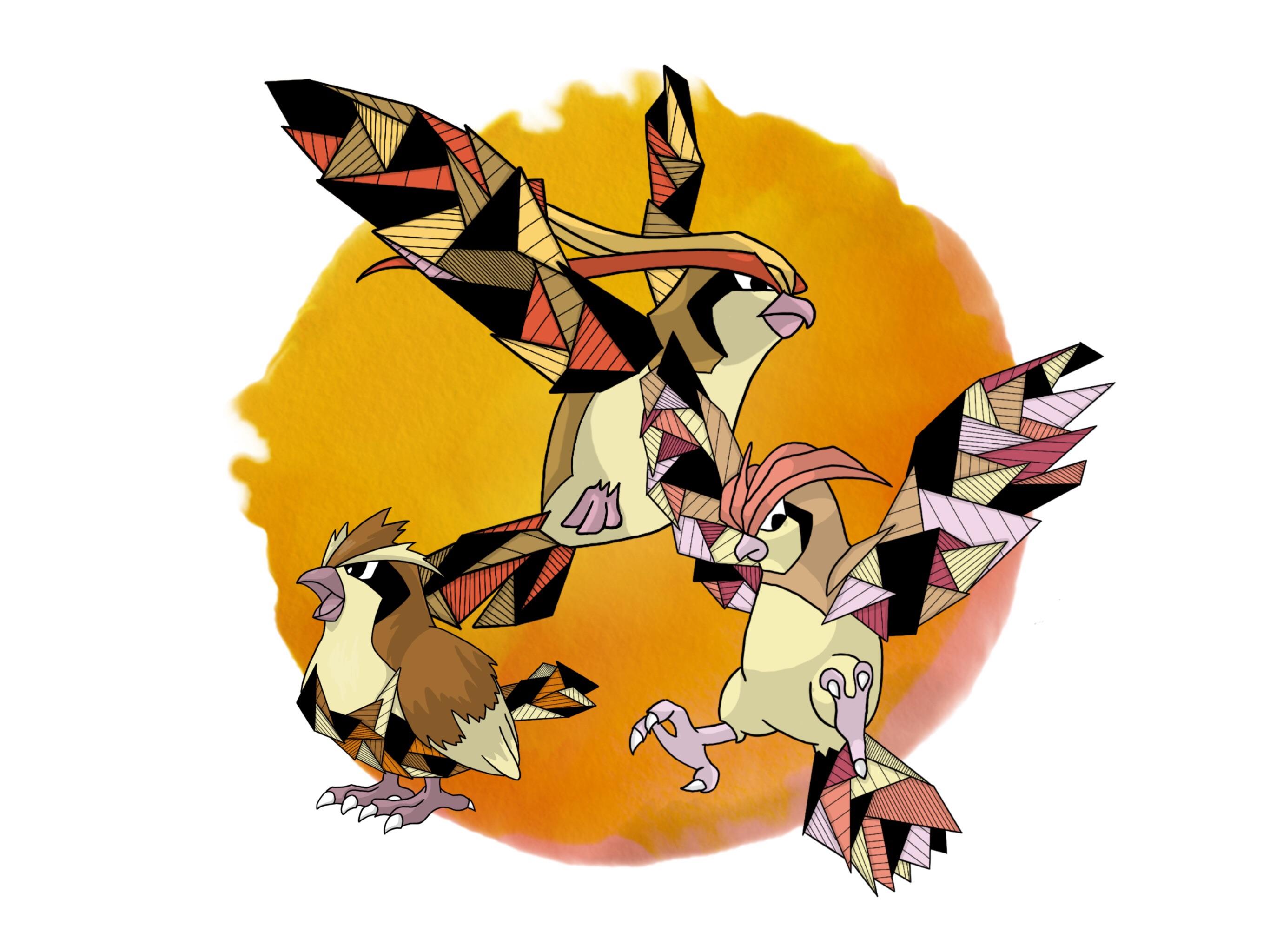 2732x2048 I Finished Drawing The Best Bird Trio In Pokemon Gaming