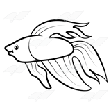 160x160 Betta Drawing Underwater Huge Freebie! Download For Powerpoint