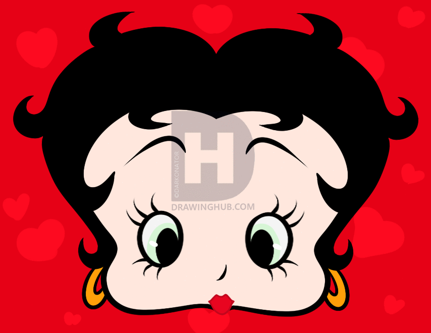 betty boop drawing easy