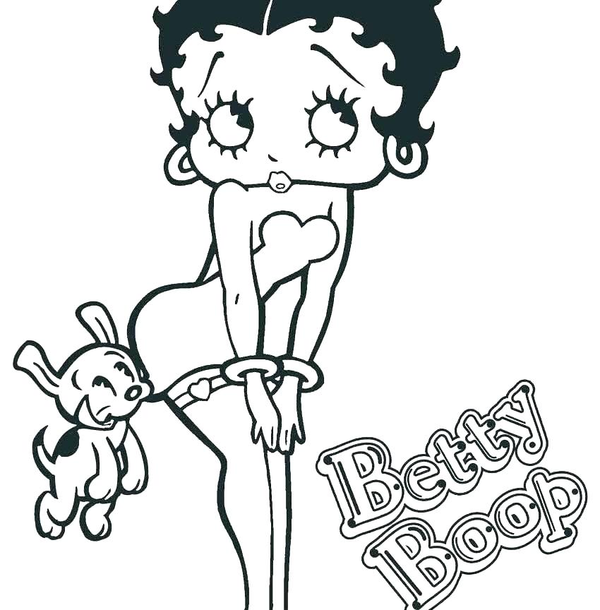 850x864 Free Betty Boop Coloring Pictures