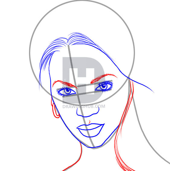 563x565 how to draw beyonce, step