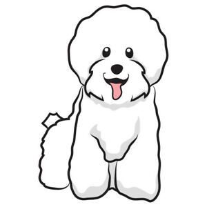 300x300 bichon frise dog decal dog lover vinyl sticker